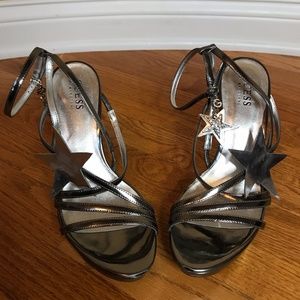 Silver star stiletto GUESS by Marciano women's s8